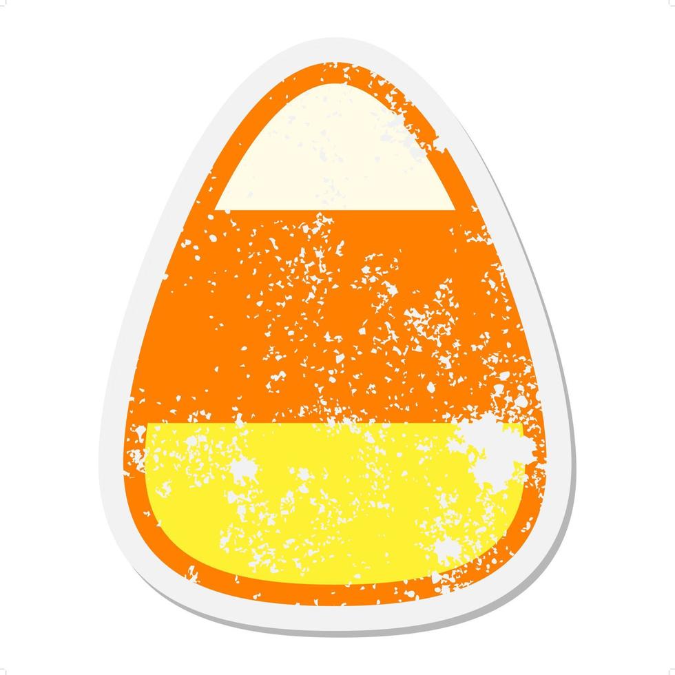 candy corn grunge sticker 10846217 Vector Art at Vecteezy