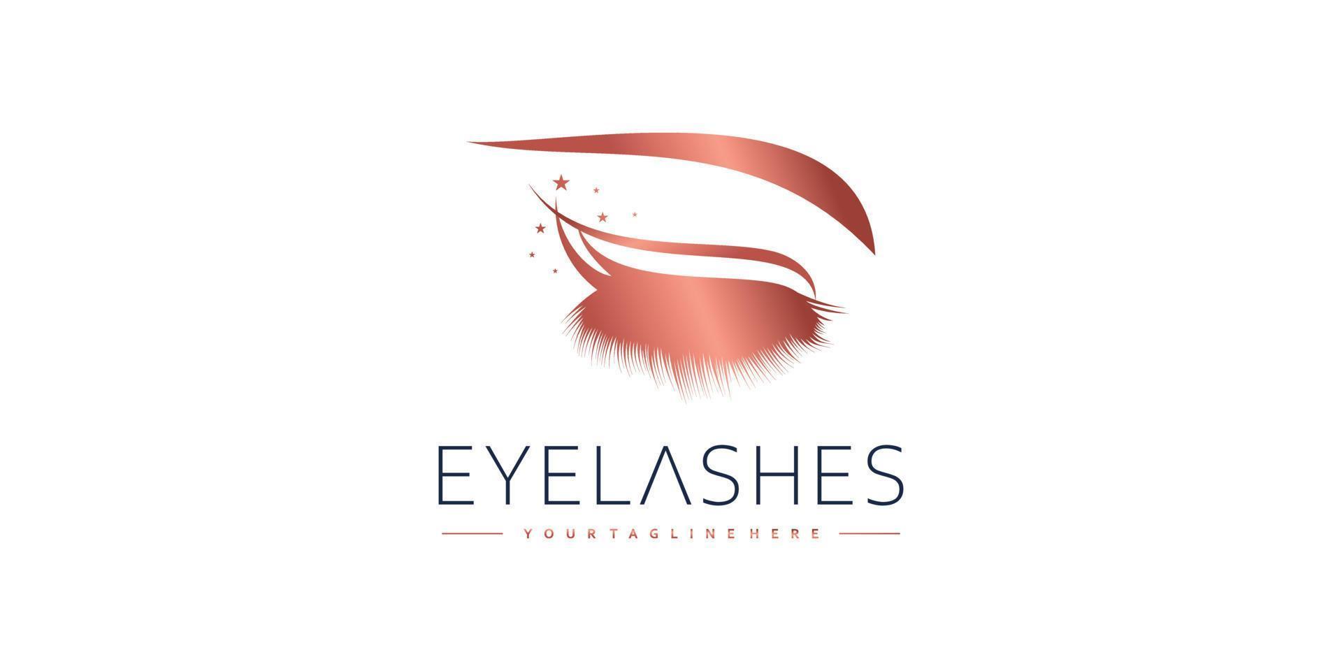 Eyelashes logo design with modern abstract concept Premium Vector