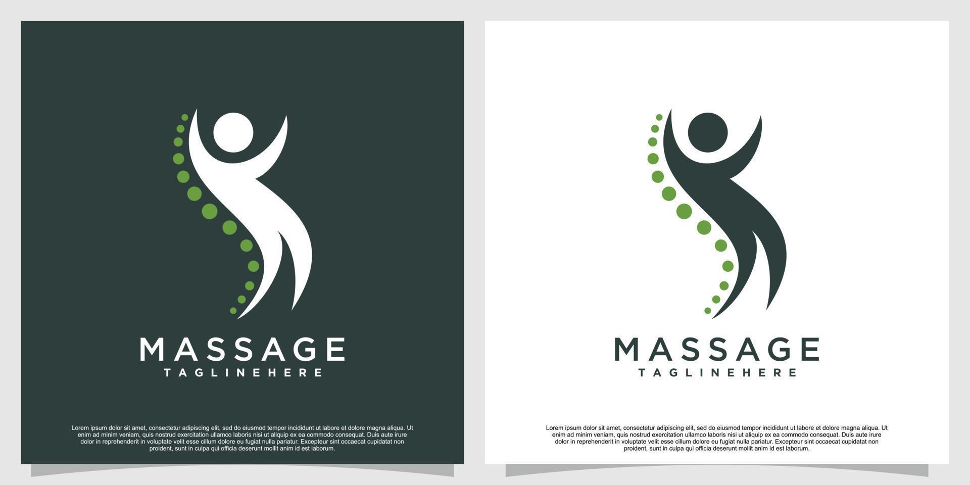 Massage logo design with creative unique style Premium Vector part 3