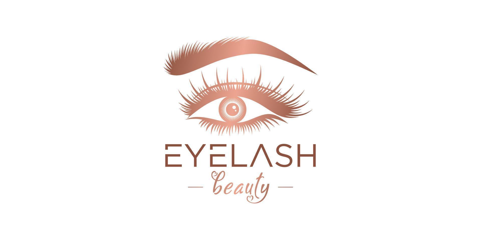 Eyelashes logo design with modern abstract concept Premium Vector