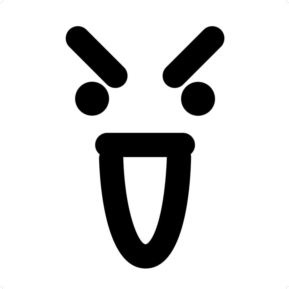 mean laughing face icon vector