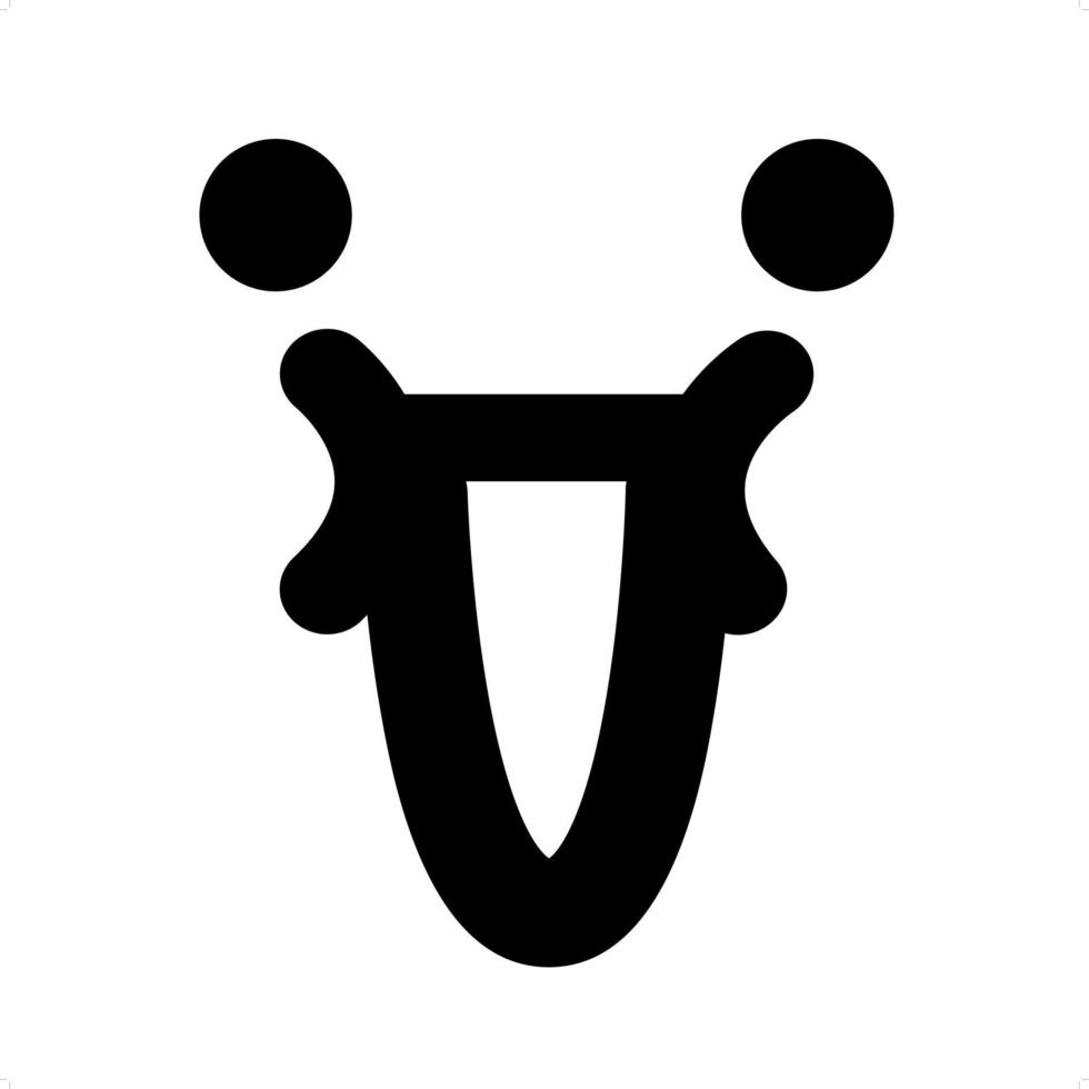 simple happy face icon vector