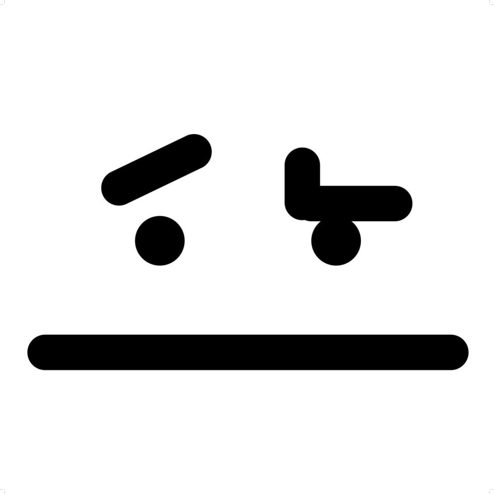 unsure confused face icon vector