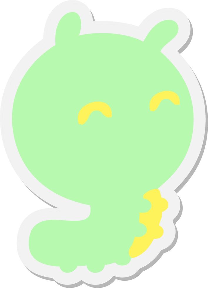 cute happy bug sticker vector