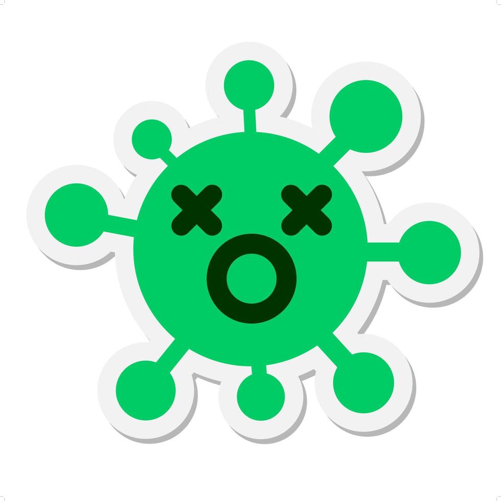 gasping dead virus sticker vector