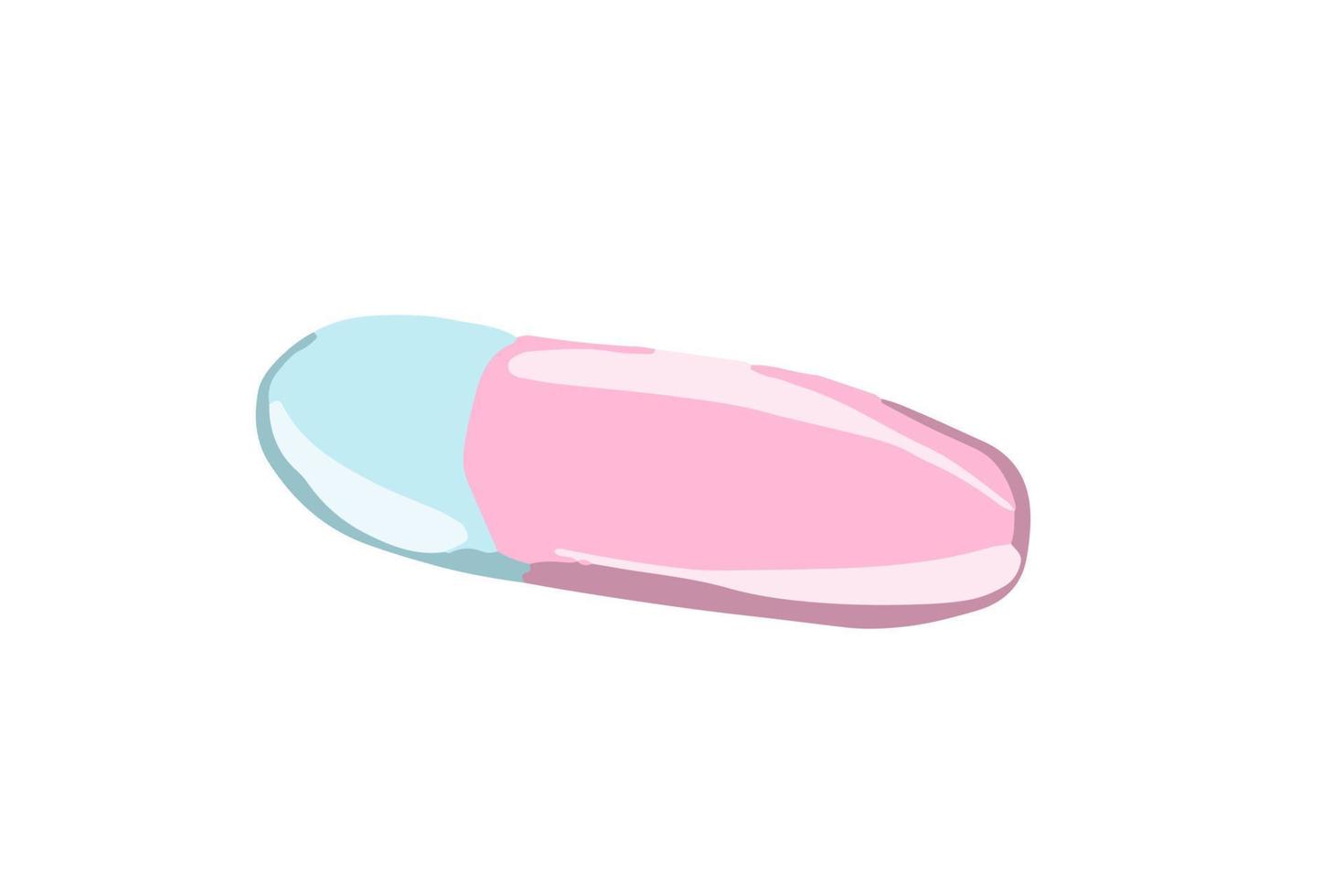 Vector Pink and blue watercolor eraser for study.