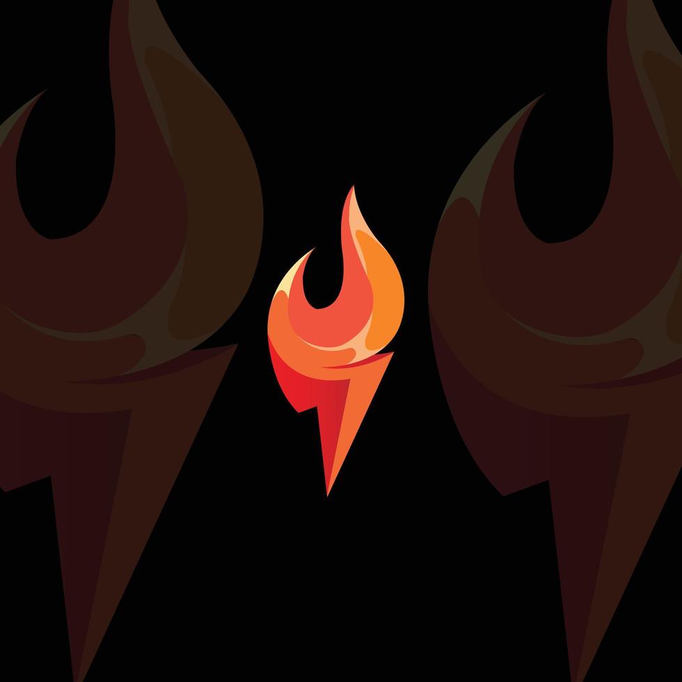 torch logo design made on black background, simple torch logo design, torch, torch design suitable for logo vector
