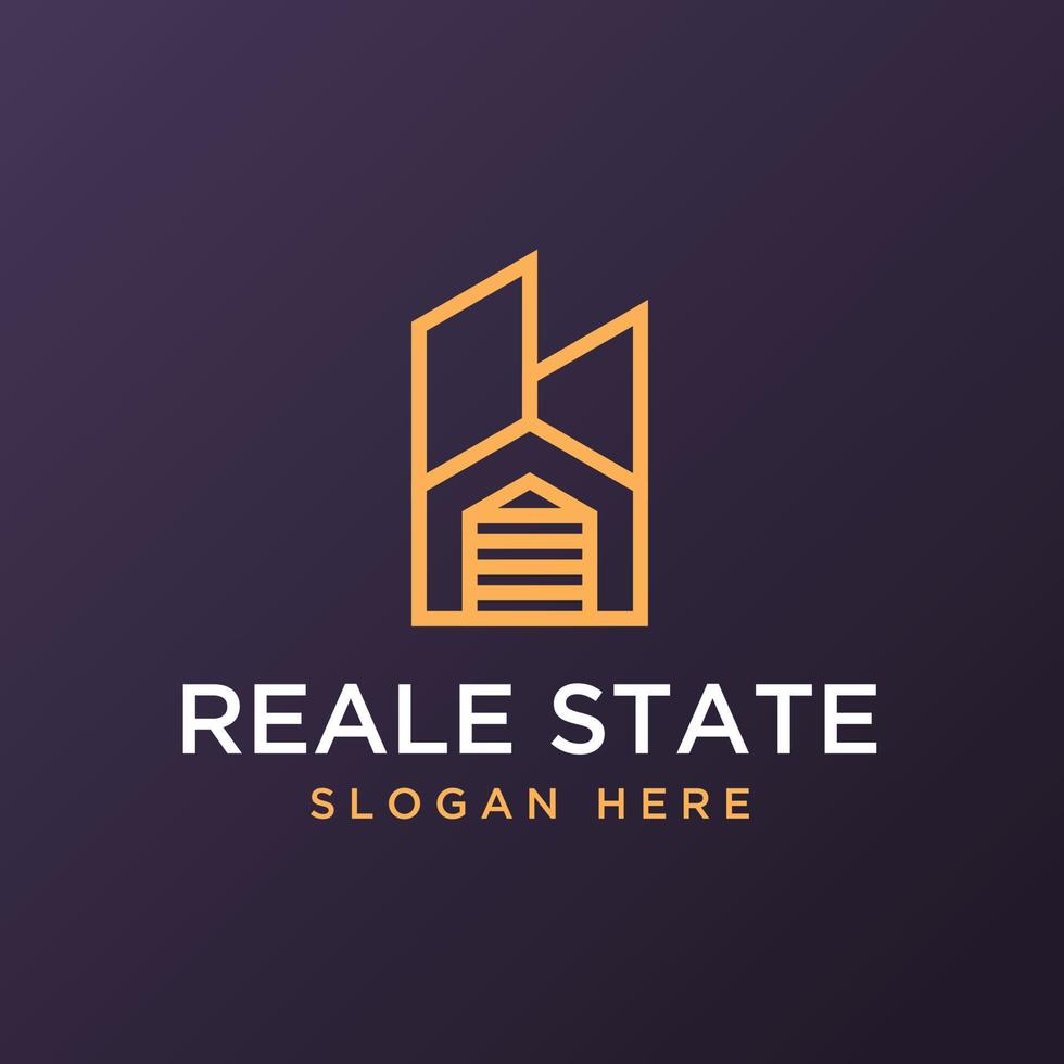 Modern Vector graphic of real estate logo design template