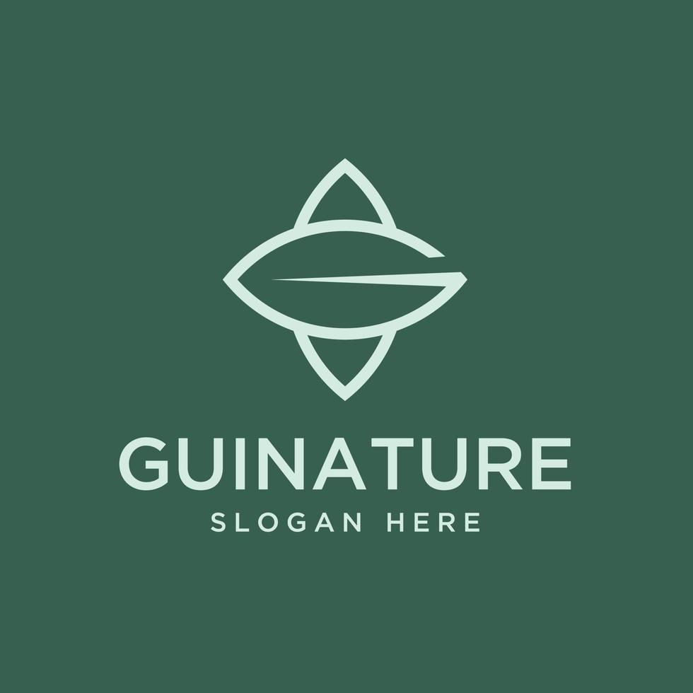 Modern vector graphic of abstract leaf logo design template