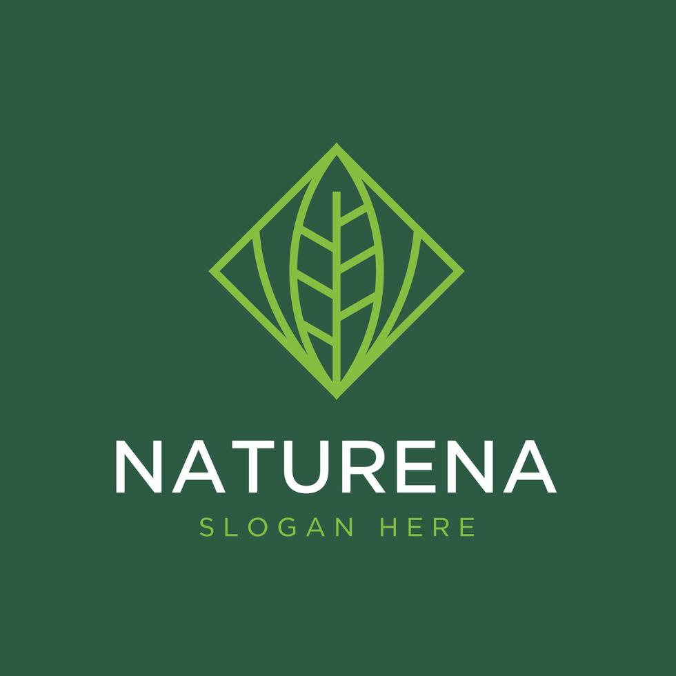 Modern vector graphic of abstract leaf logo design template