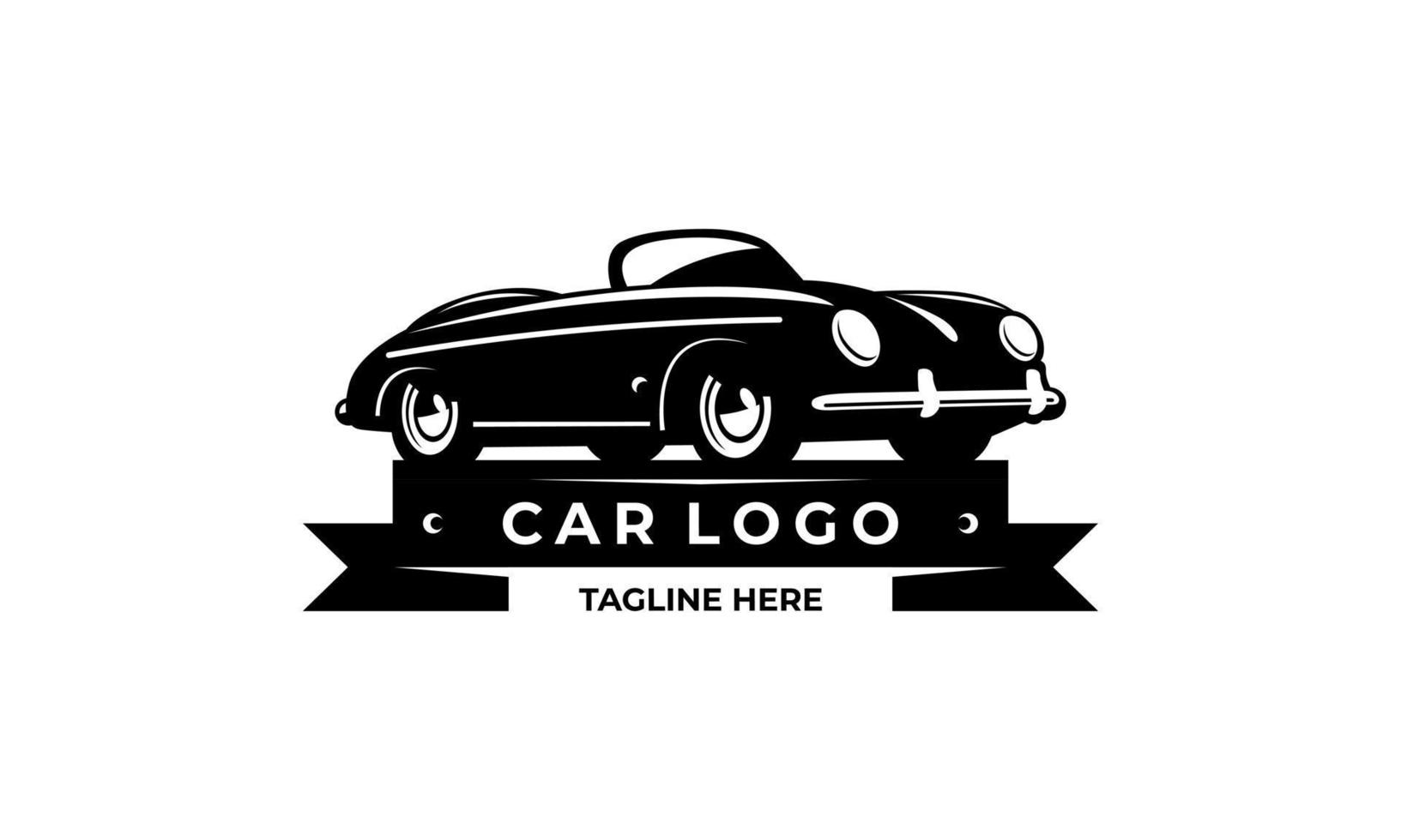 Muscle logo. Service car repair, car restoration and car club design elements. vector