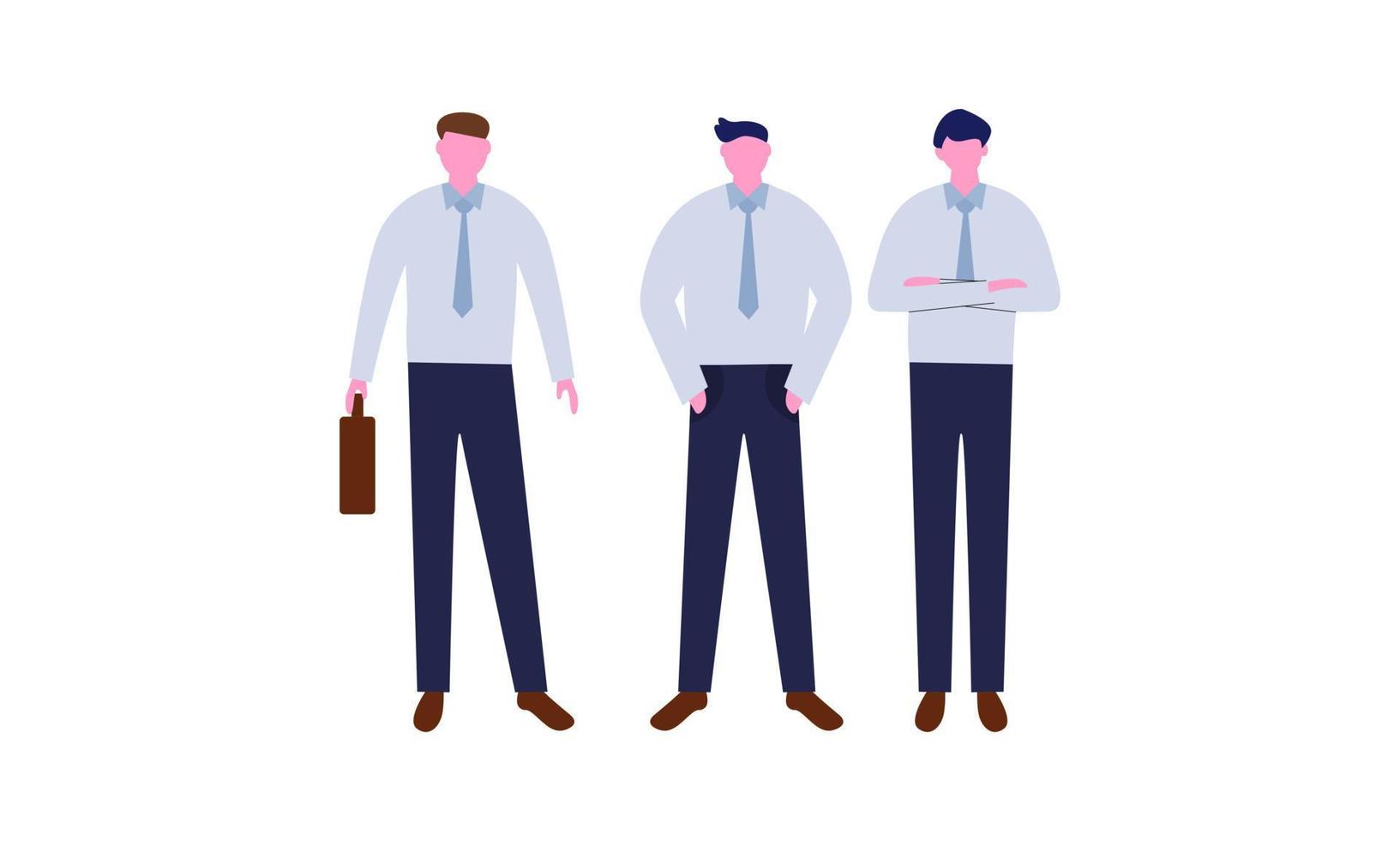 Business team ready to work. Business vector illustration template.