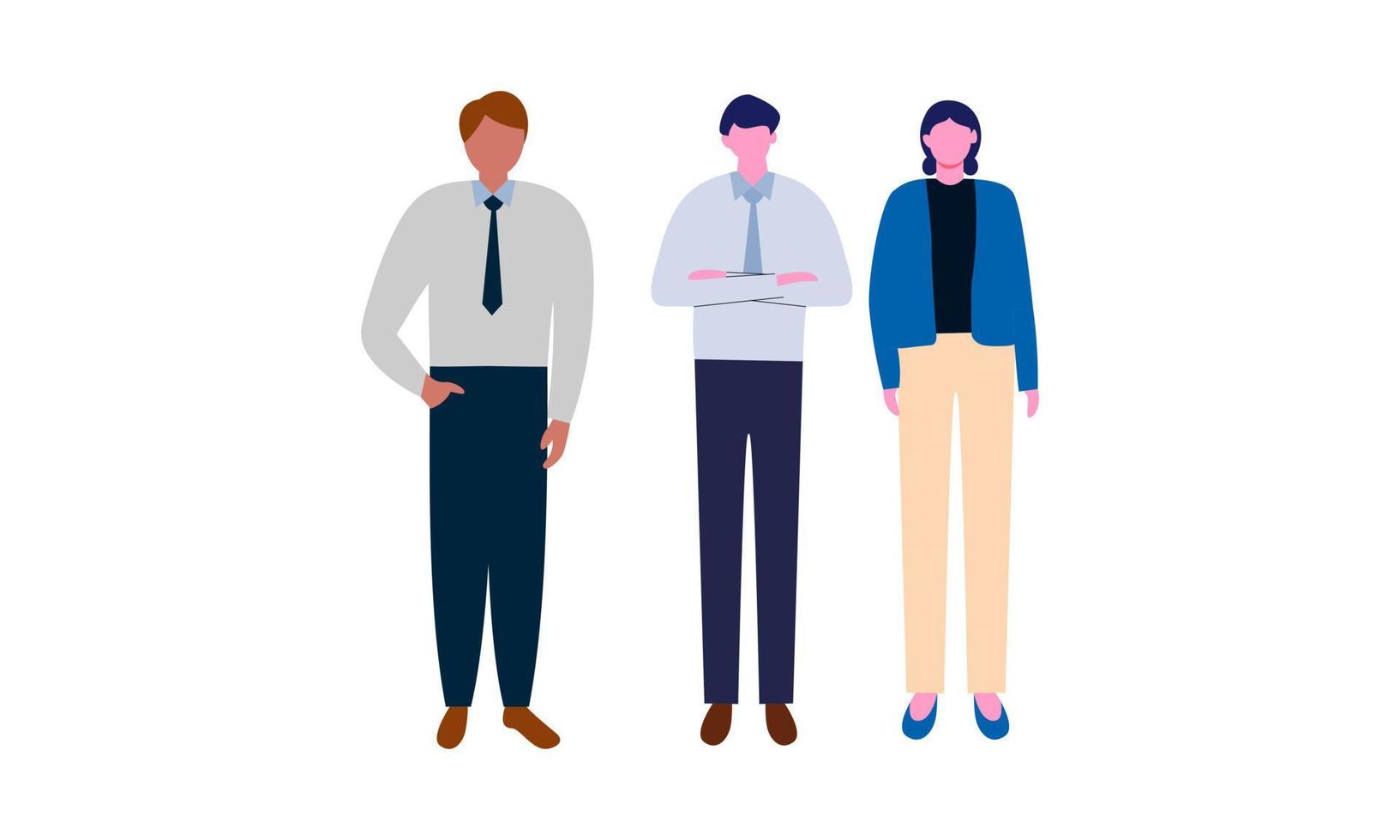 Business team ready to work. Business vector illustration template.