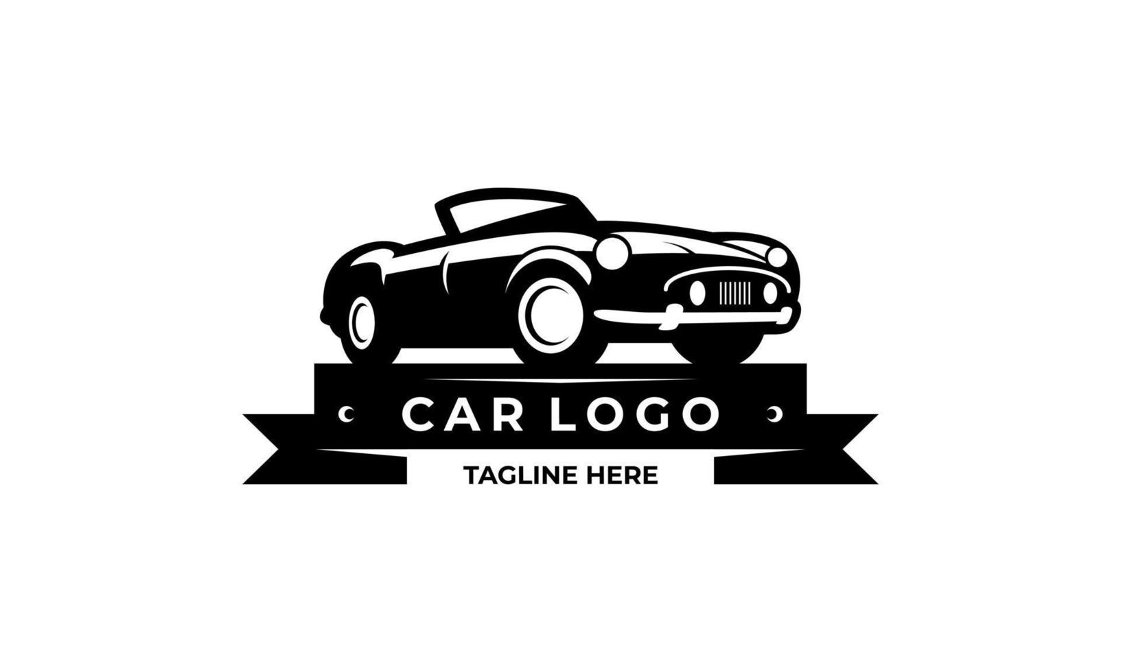 Muscle logo. Service car repair, car restoration and car club design elements. vector