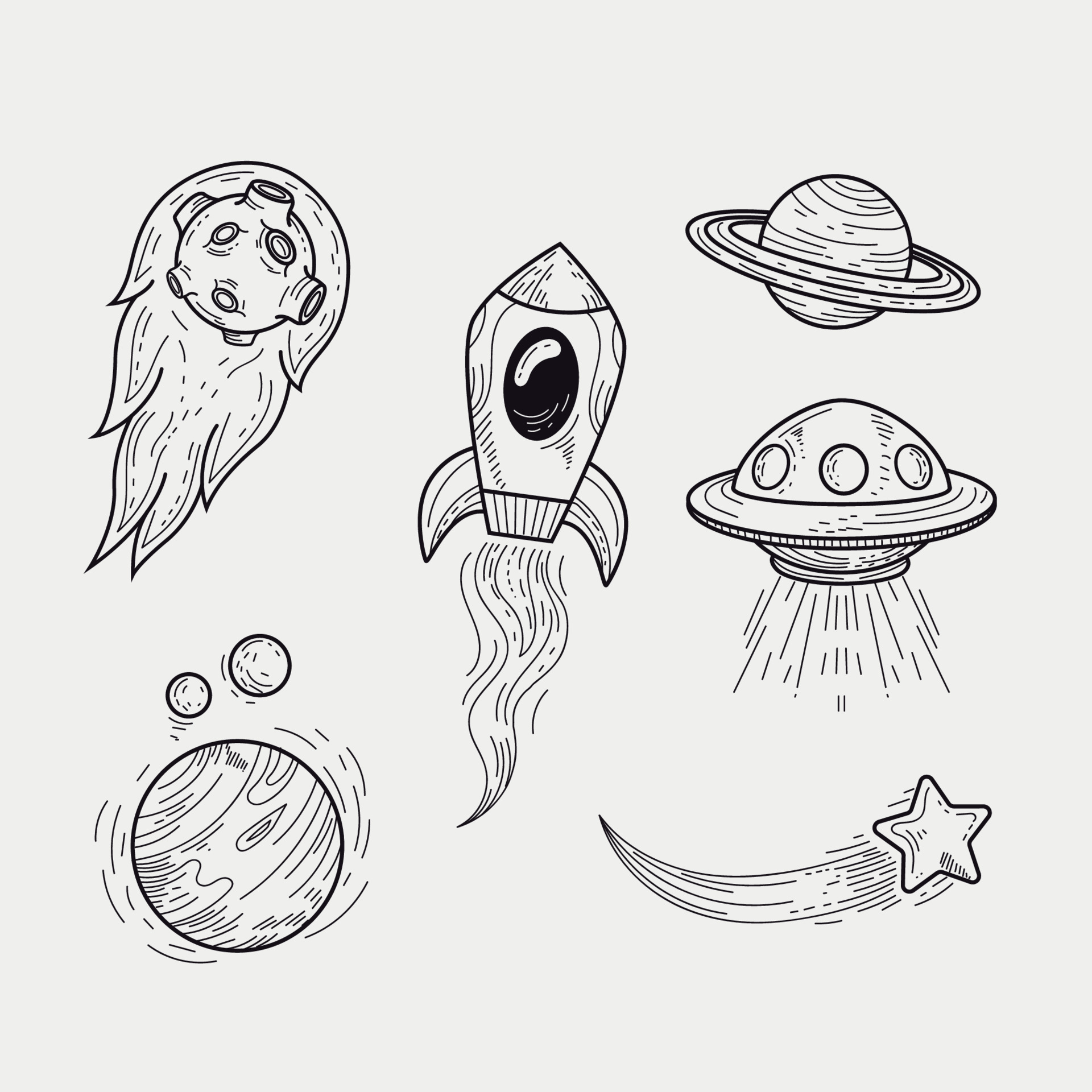 Space Tattoo Outline PNG Transparent Images Free Download | Vector Files |  Pngtree