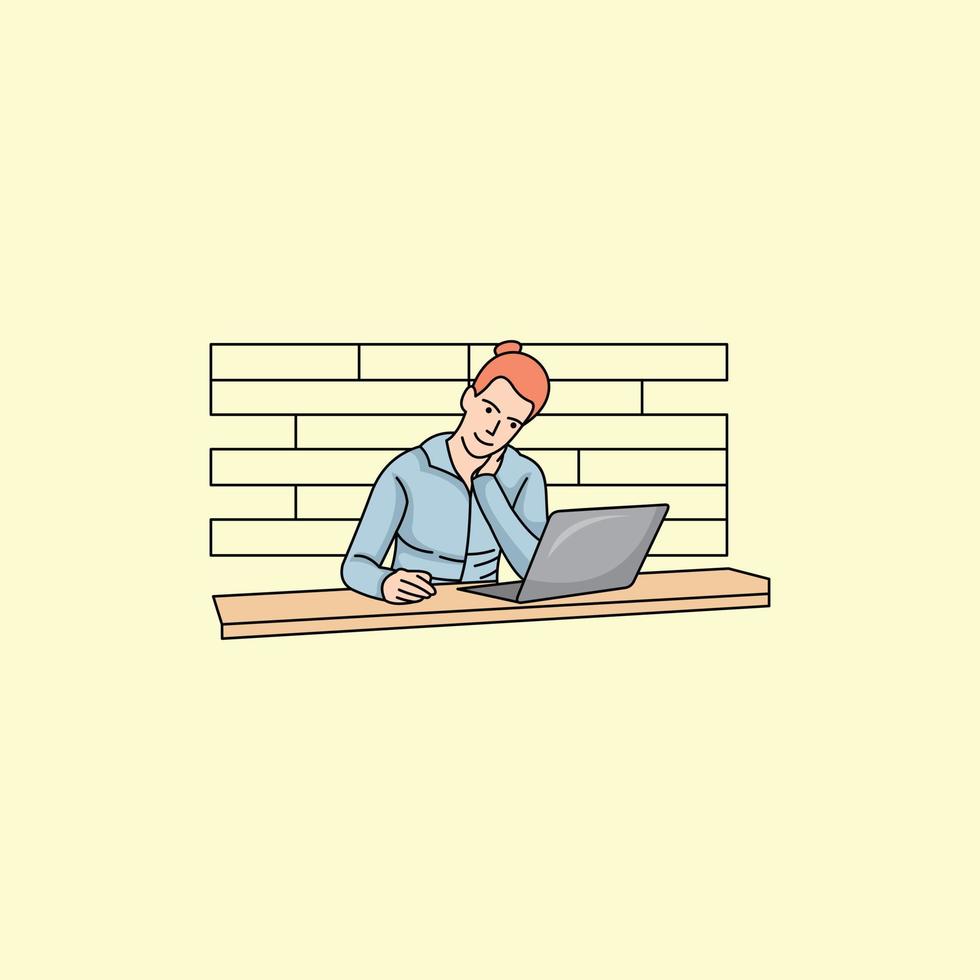 People Work Illustration Creative Design vector