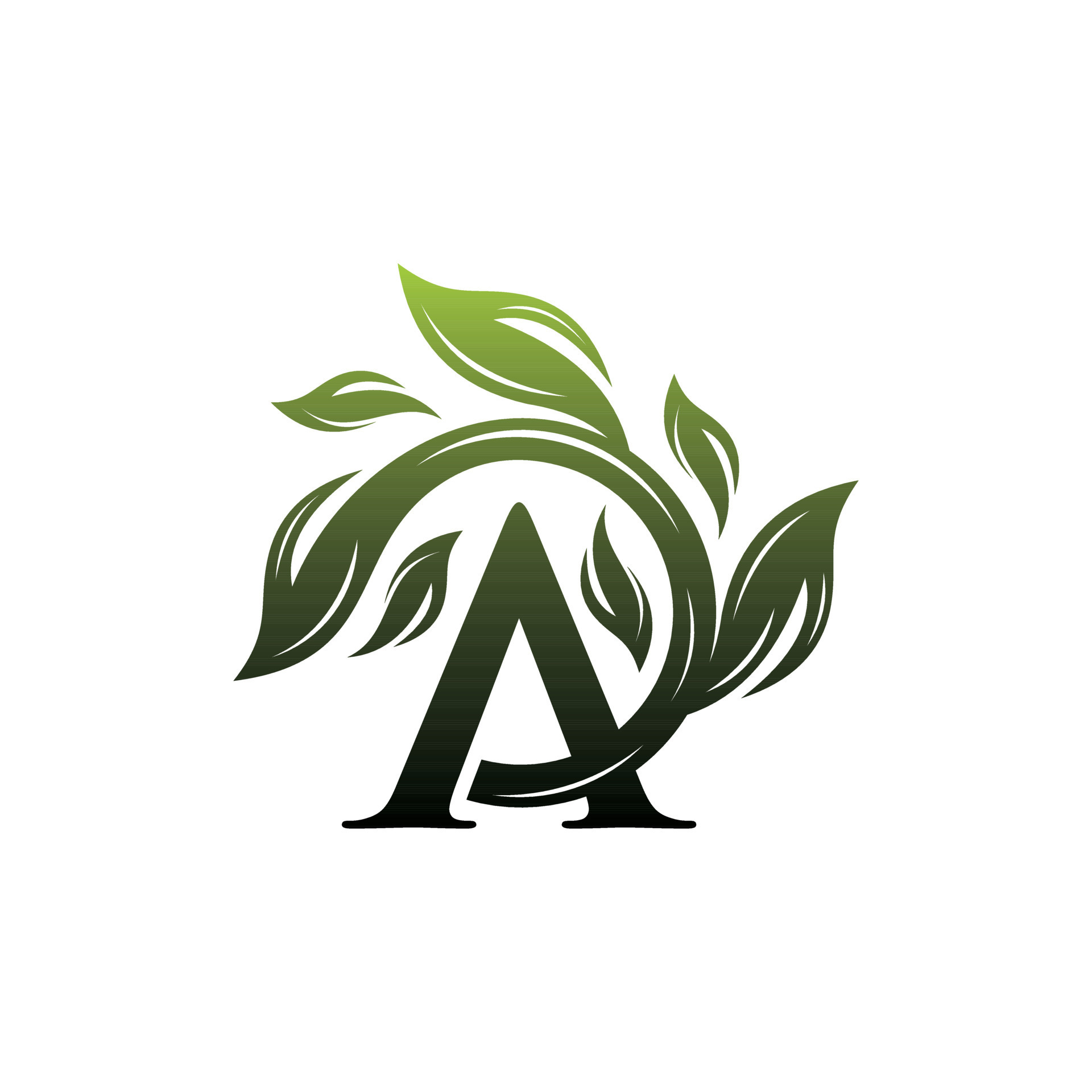 Letter A Leaf Ecology Logo 10848096 Vector Art at Vecteezy