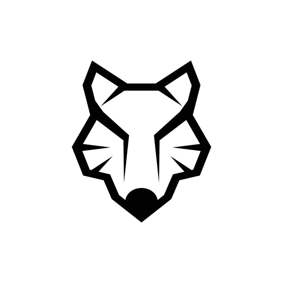 Wolf Geometric Modern Illustration Logo vector