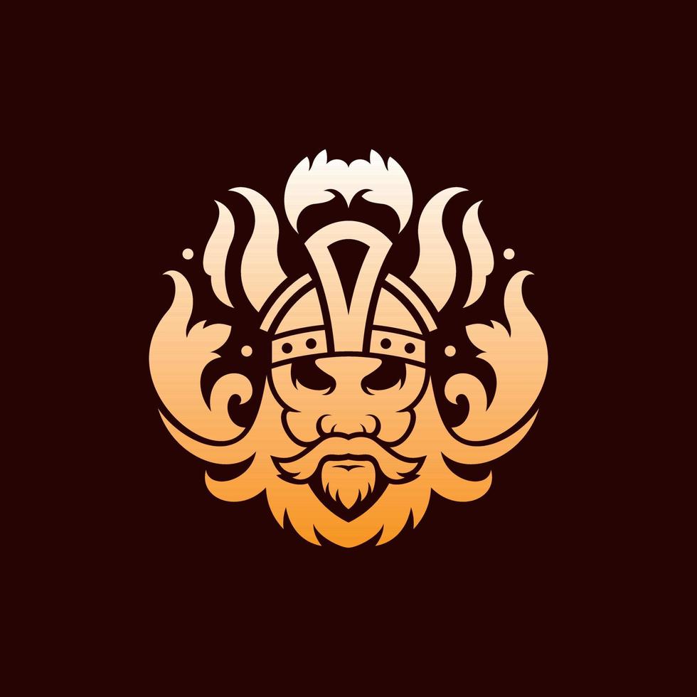 Viking Luxury Ornament Illustration Logo vector
