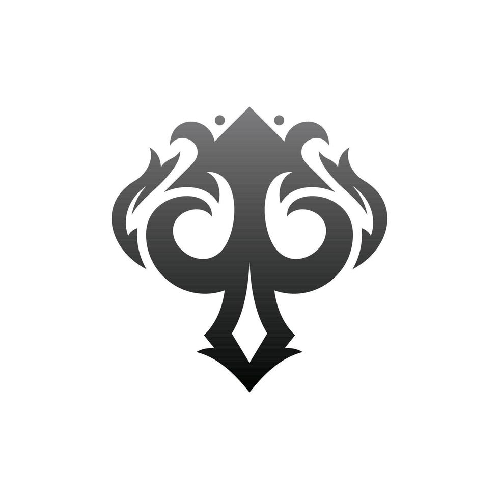 logotipo de lujo de adorno de espada as vector