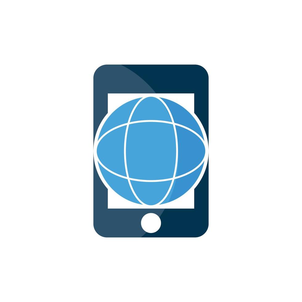 Globe Mobile Cellular Modern Logo vector