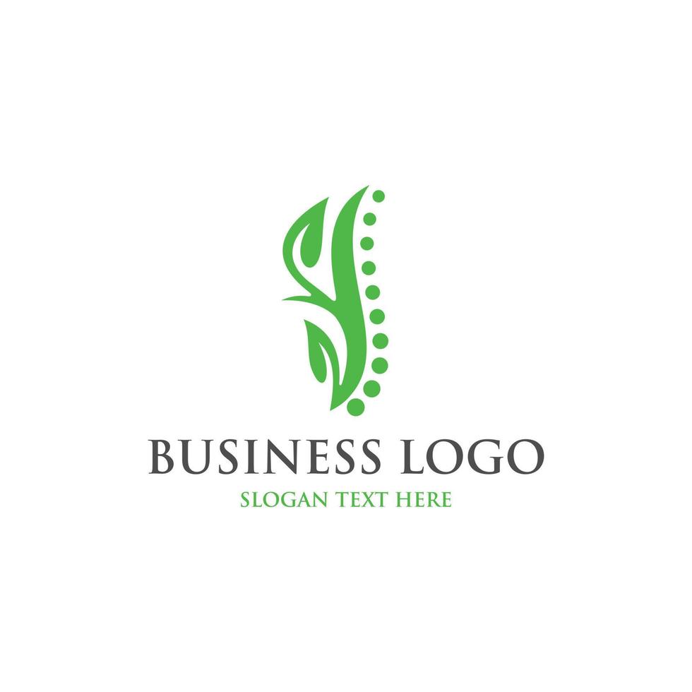 Chiropractic Leaf Medical Business Logo vector