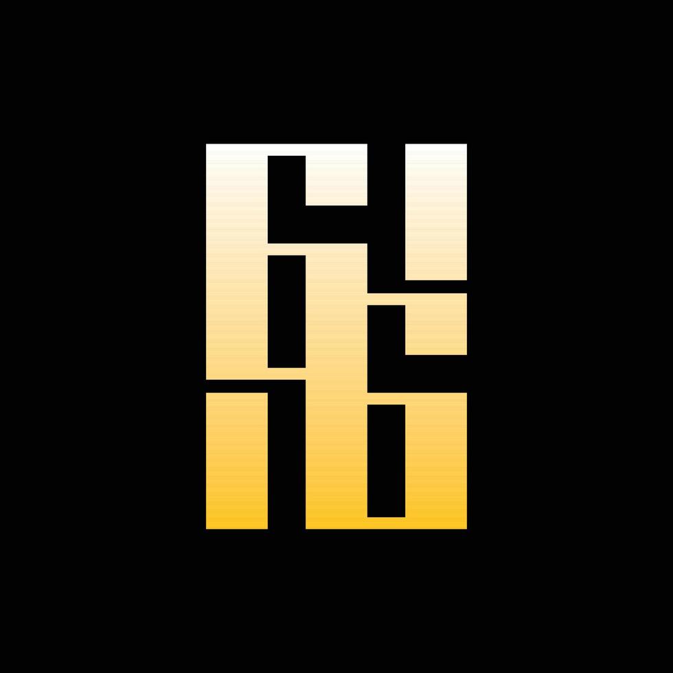 66 Number Monogram Creative Logo vector