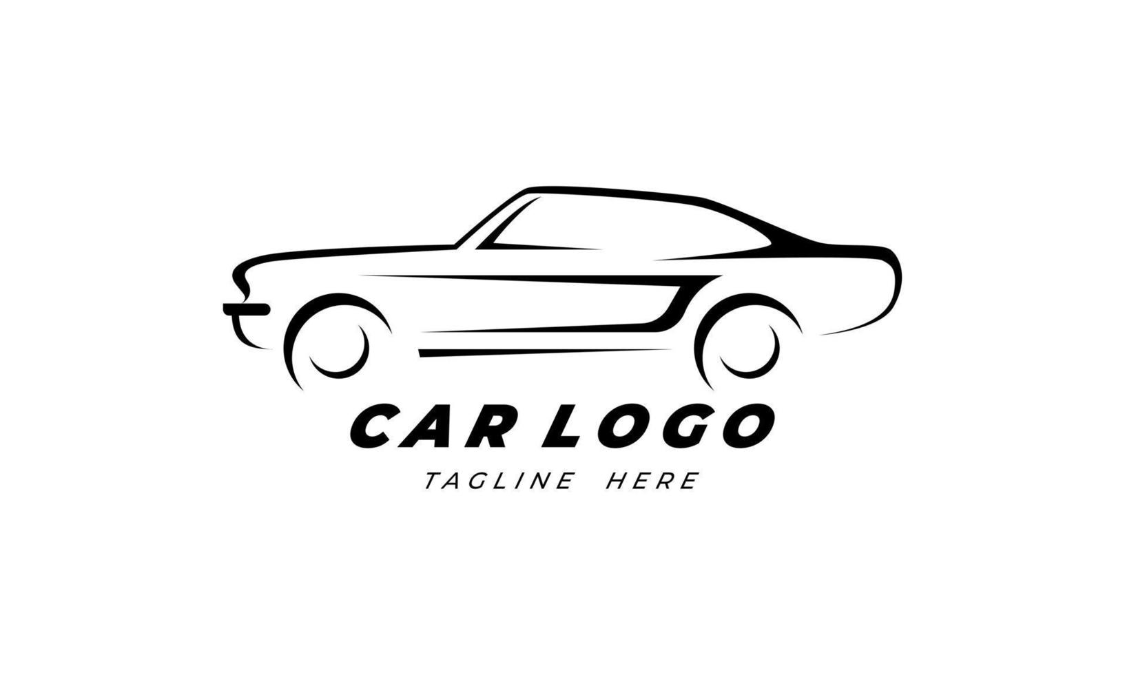 logotipo muscular. servicio de reparación de automóviles, restauración de automóviles y elementos de diseño de clubes de automóviles. vector