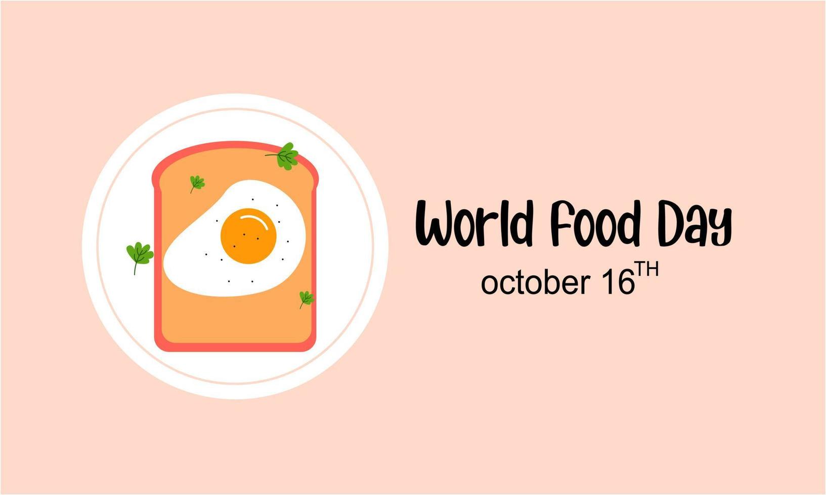 Hand drawn world food day illustration vector