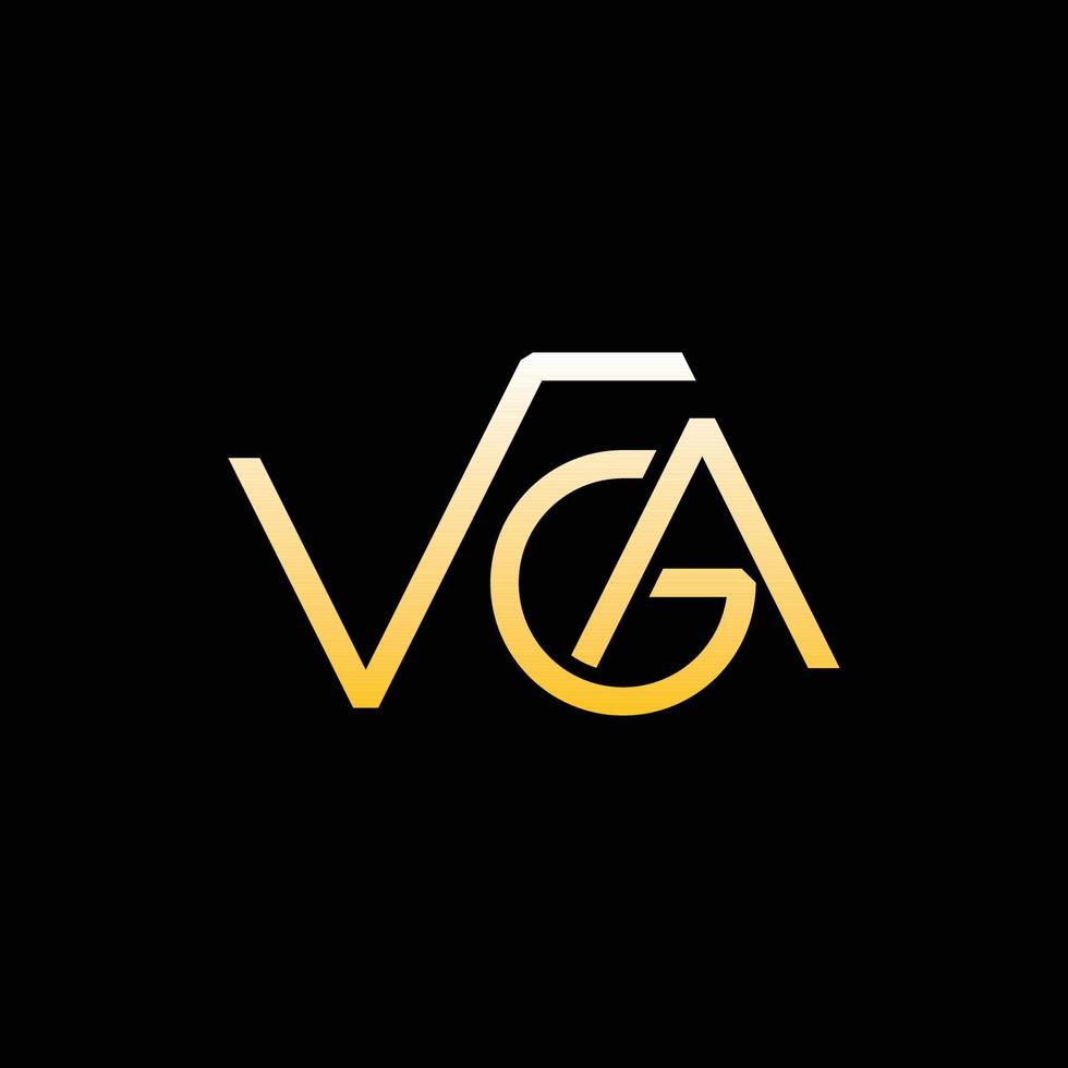 letra vga logotipo geométrico moderno vector