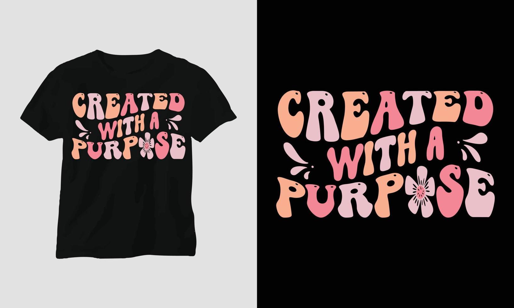 Created With a Purpose Retro T Shirt Created With a Purpose Retro T Shirt