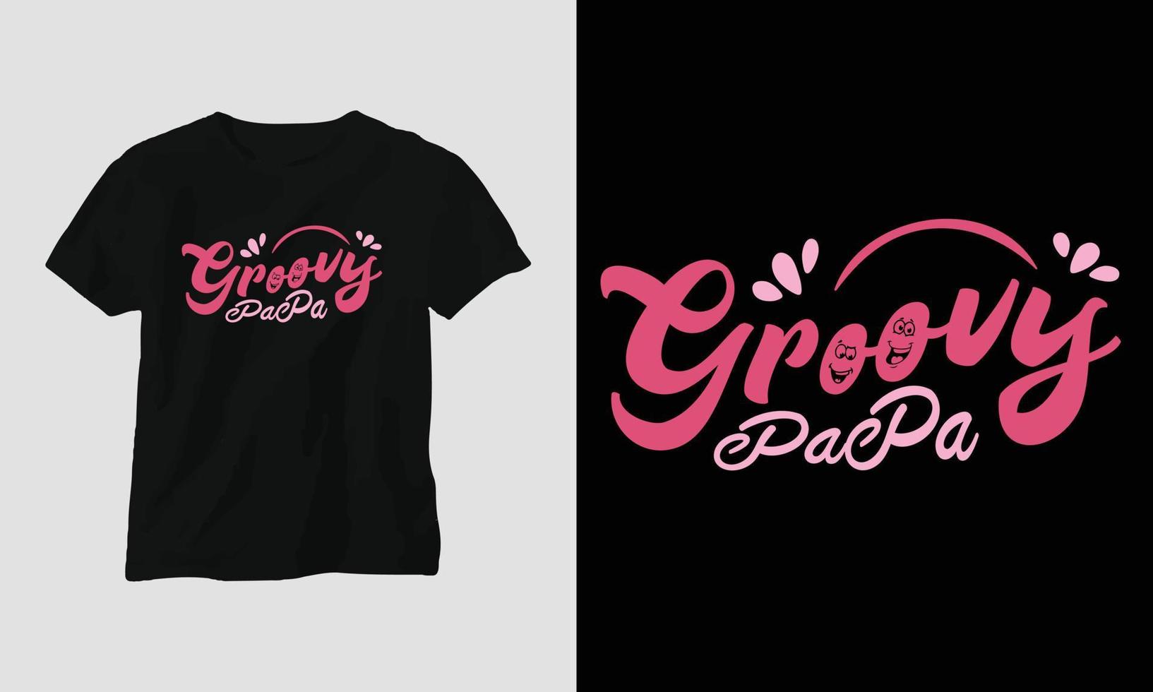 Wavy Retro Groovy T-shirt Design. vector Graphic Design T-Shirt, mag, sticker, wall mat, etc. Design vector Graphic Template