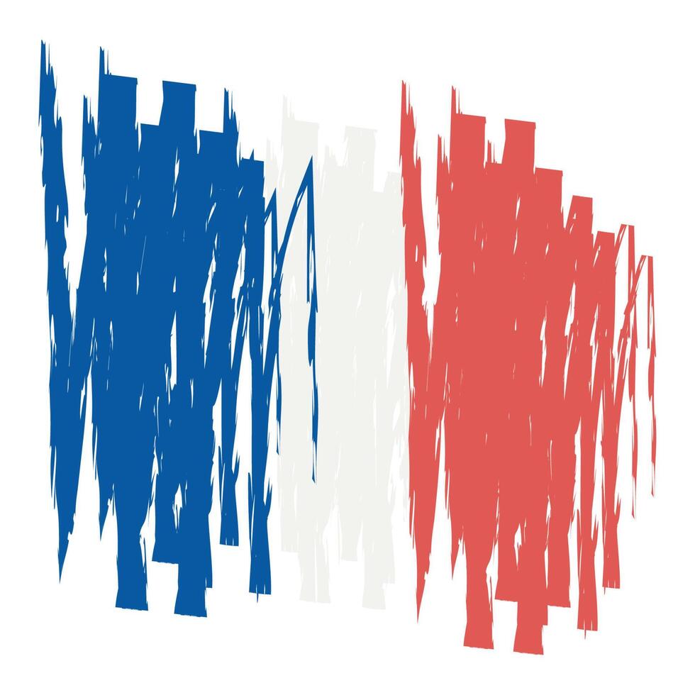 france flag painted vector