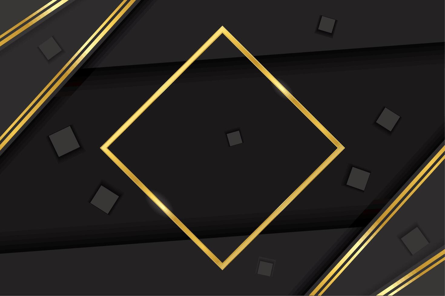 golden rhombus frame vector
