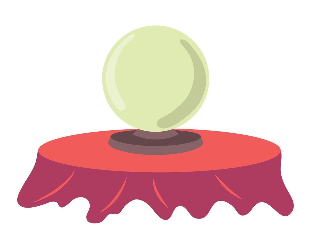 crystal ball in table vector