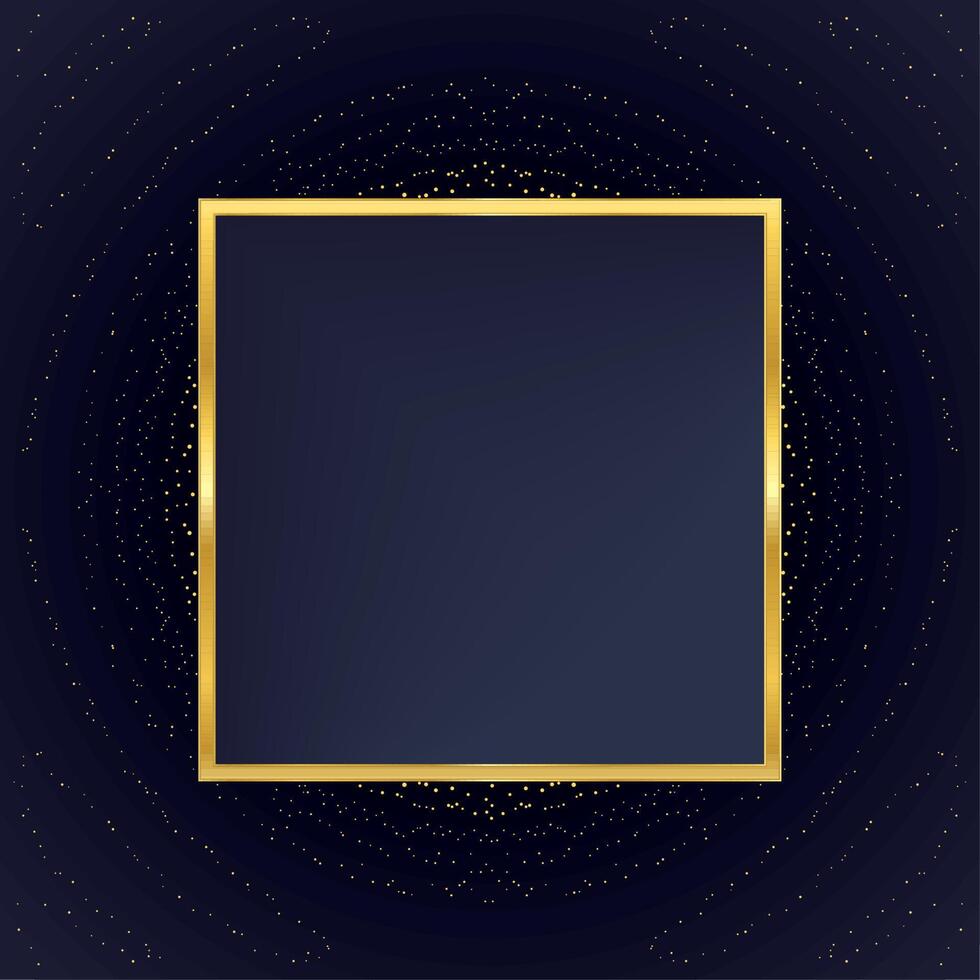 golden square frame vector