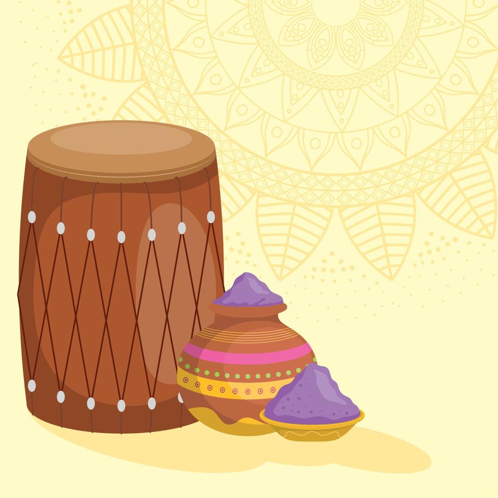 drum and powder vector