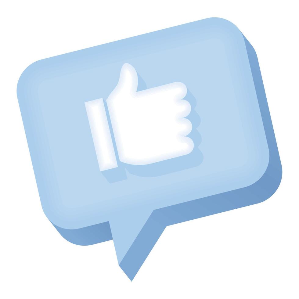 hand like social media bubble vector