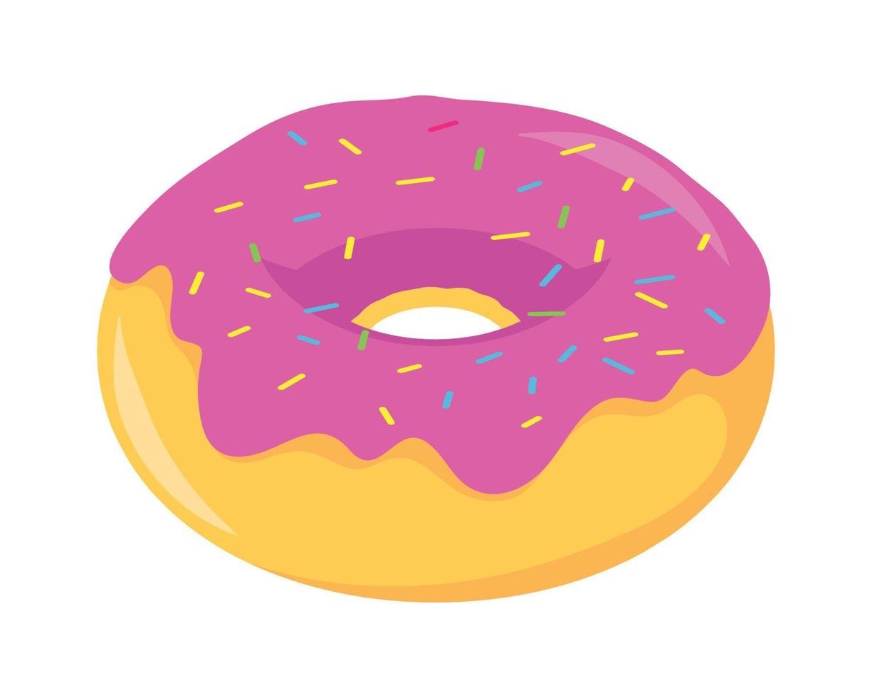 delicious sweet donut vector