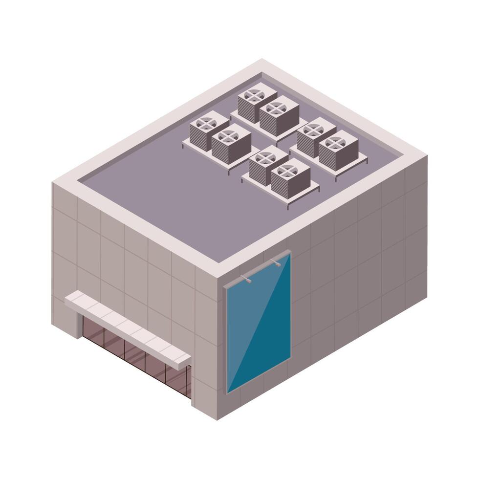 gray building isometric vector