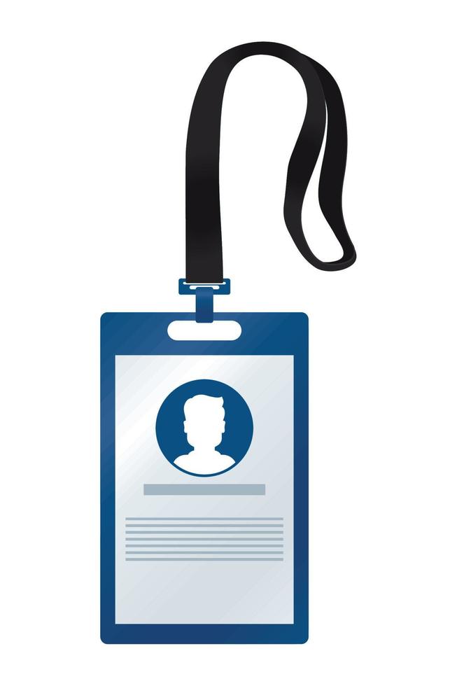 id badge hanging vector