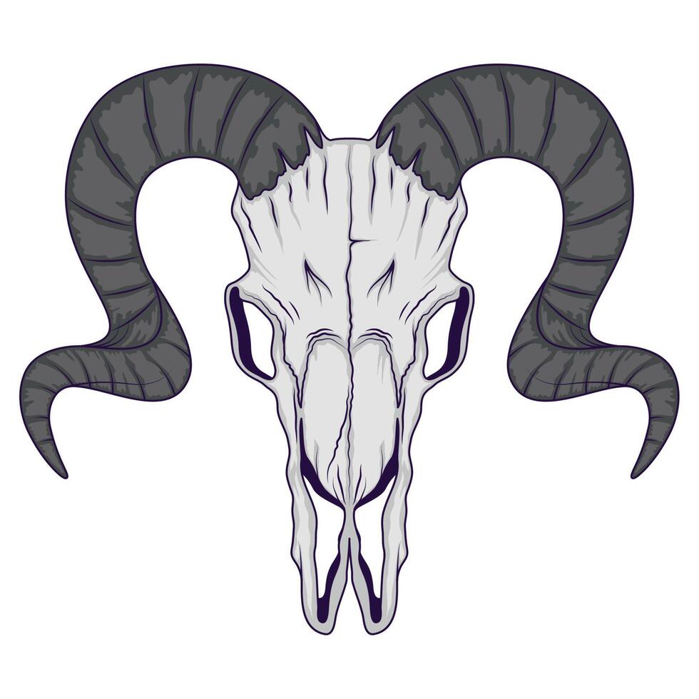 goat animal skull head vector
