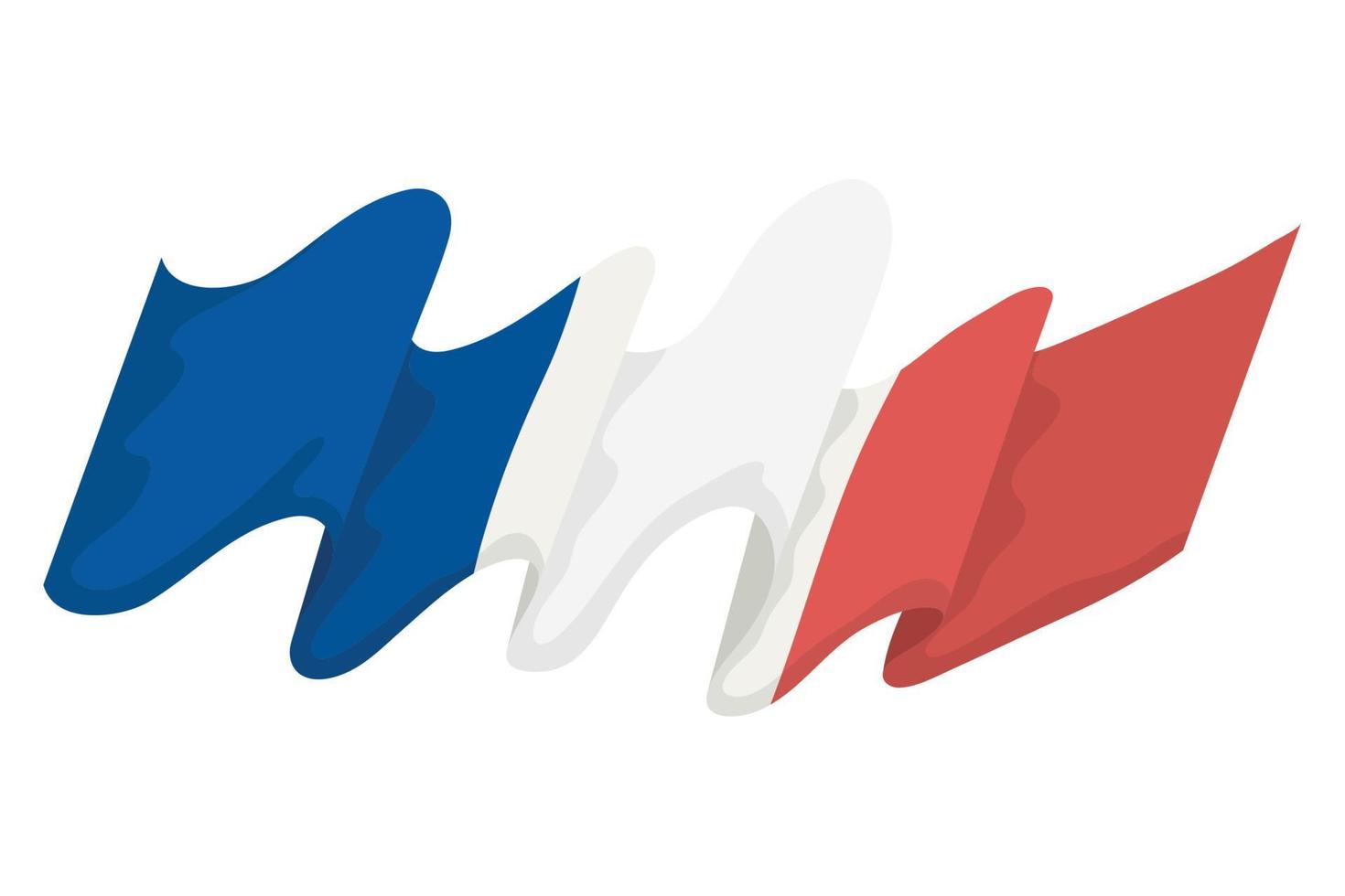 france flag waving country vector