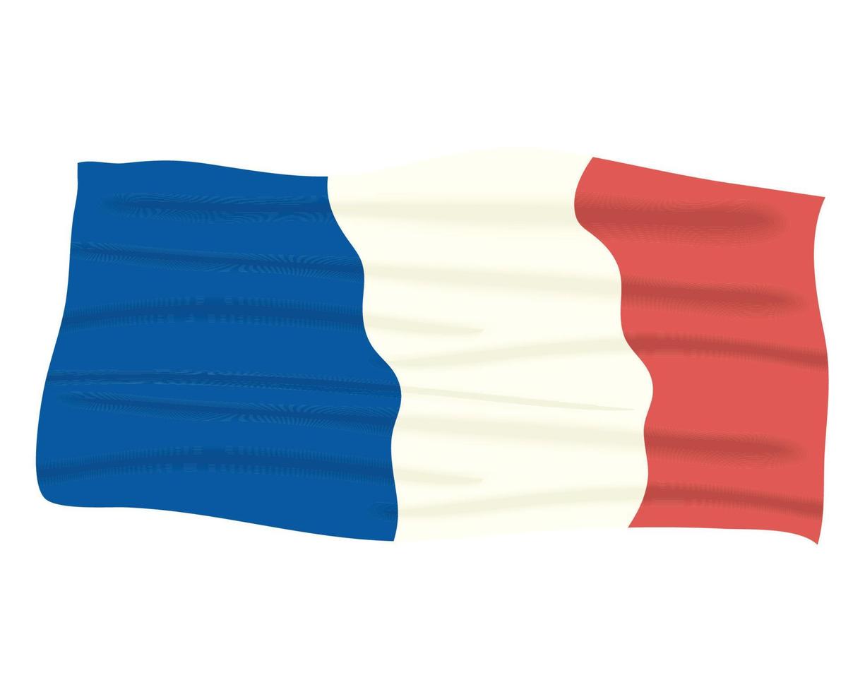 bandera de francia ondeando vector