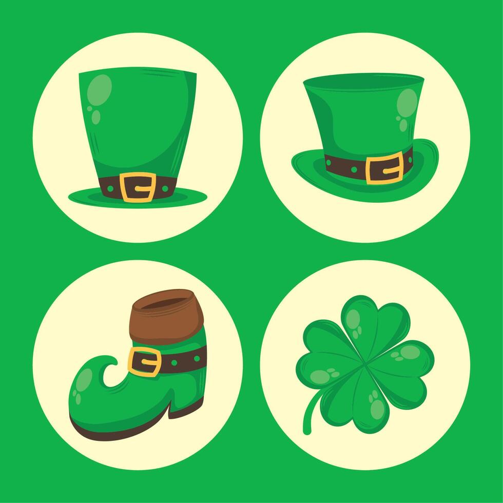 conjunto del día de san patricio vector