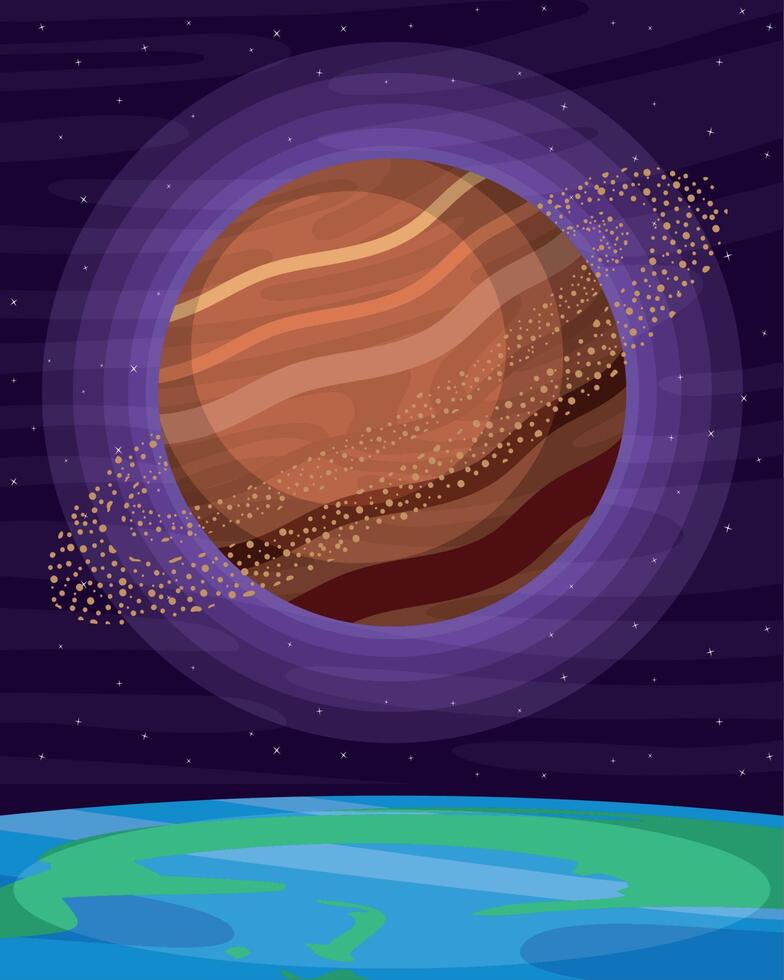 jupiter planet space outer vector