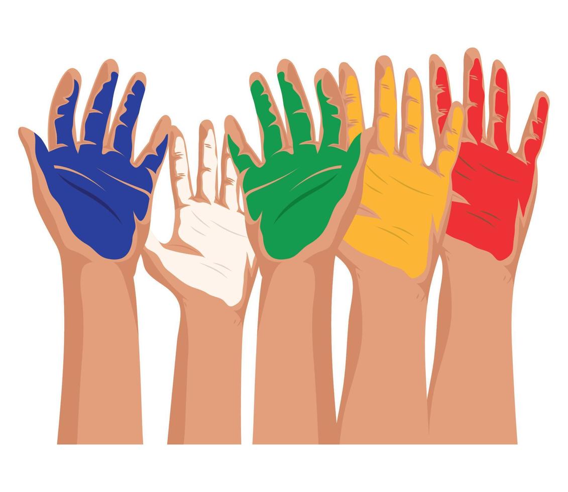 heritage day hands painted vector