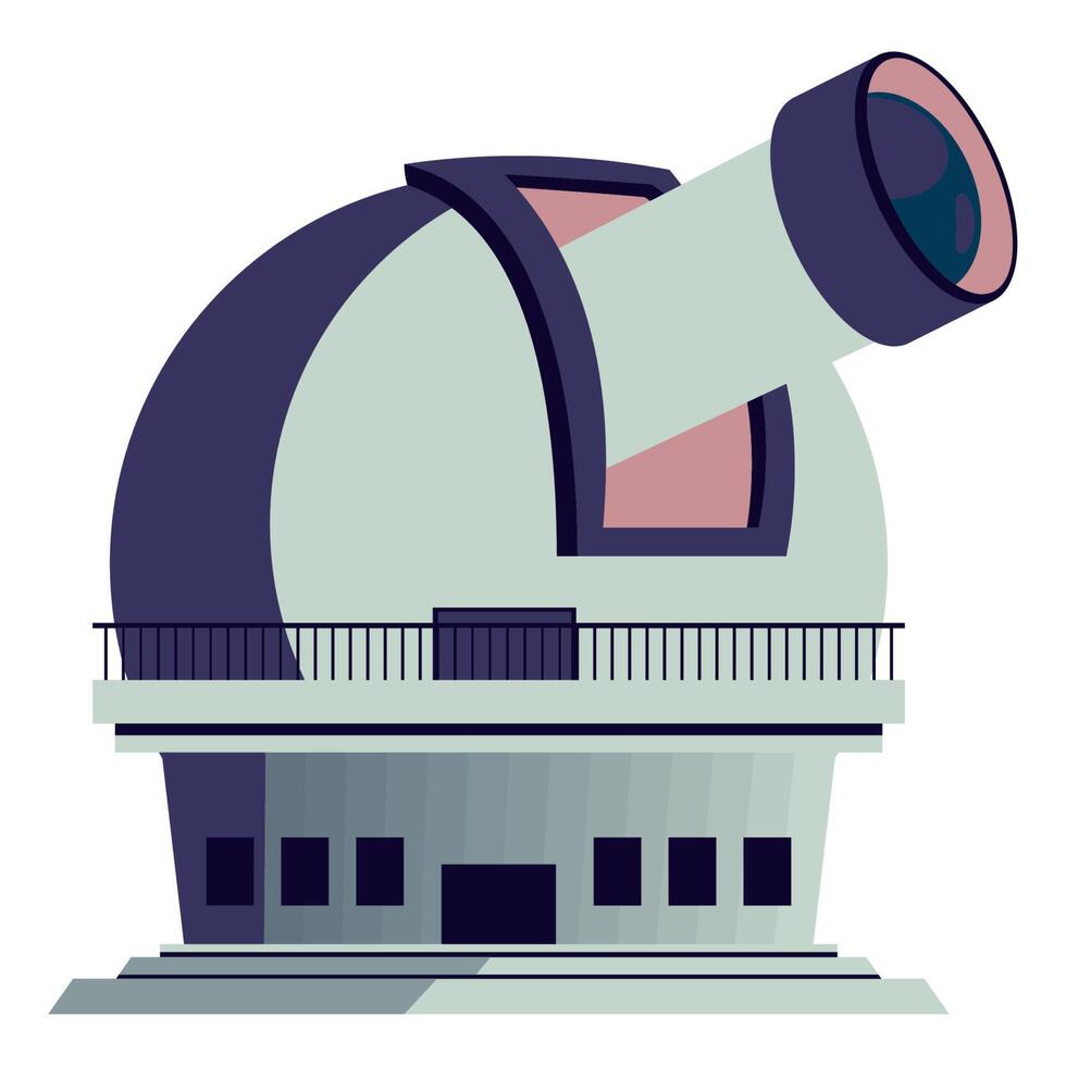 space observatory telescope building vector