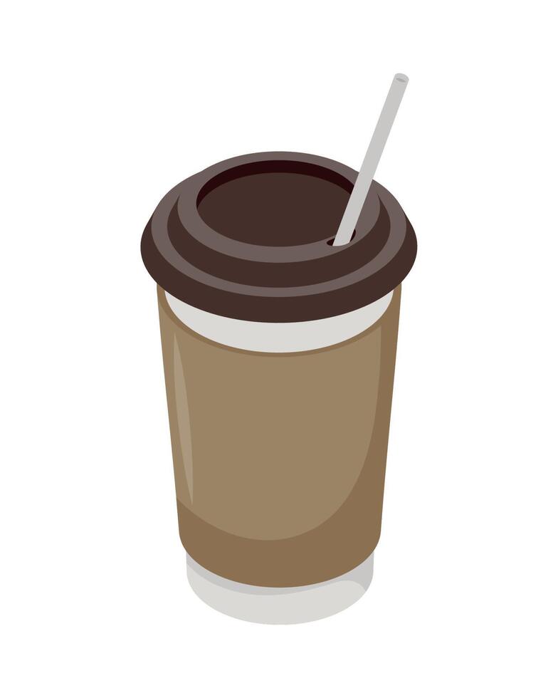 delicious coffee takeaway vector