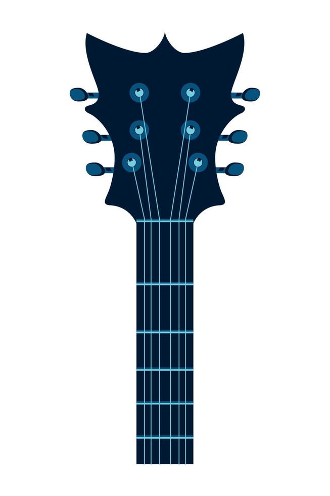 guitar neck silhouette vector